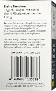 Augen Vitamin Komplex Kapseln  Nature Love