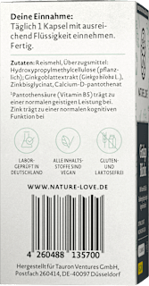 Ginkgo Biloba Kapseln Nature Love