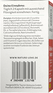 Kürbiskern Komplex Kapseln 	 Nature Love
