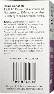 Melatonin Komplex Kapseln 60 St Nature Love