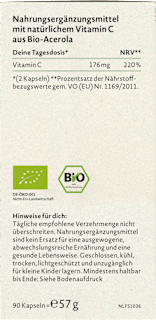 Natürliches Vitamin C Kapseln 90 St Nature Love