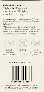 Sango Meereskoralle (Calcium + Magnesium) Kapseln 90 St Nature Love