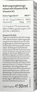 Vitamin D3 1000 I.E. + K2 Tropfen Nature Love