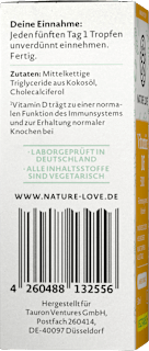 Vitamin D3 5000 I.E. Tropfen Nature Love