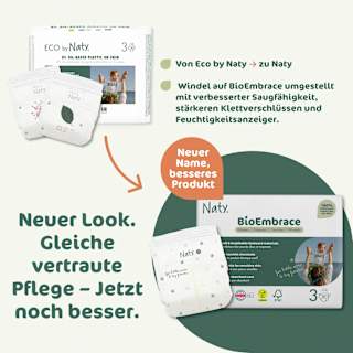 Windeln BioEmbrace Gr. 3 (4-9 kg) Naty