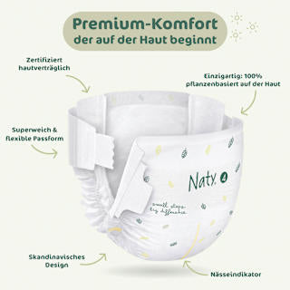 Windeln BioEmbrace Gr. 4 (7-18 kg) Naty