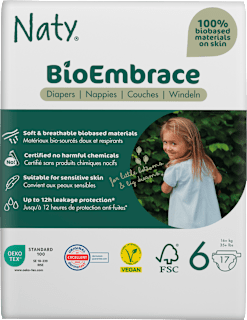 Windeln BioEmbrace Gr. 6 (16+ kg) Naty