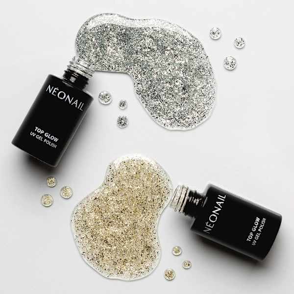 UV Nagellack Top Glow Gold Flakes NÉONAIL