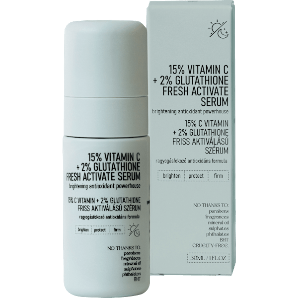 Gesichtsserum 15% Vitamin C + 2% Glutathione Fresh Active nerds.
