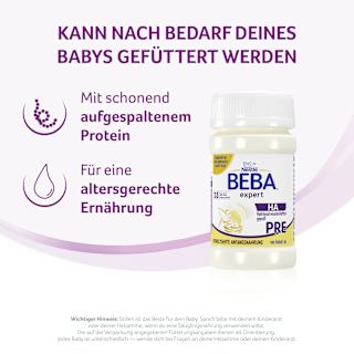 Anfangsmilch Expert HA Pre trinkfertig, von Geburt an, 32x90ml Nestlé BEBA
