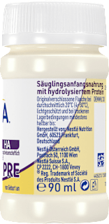 Anfangsmilch Expert HA Pre trinkfertig, von Geburt an, 32x90ml Nestlé BEBA