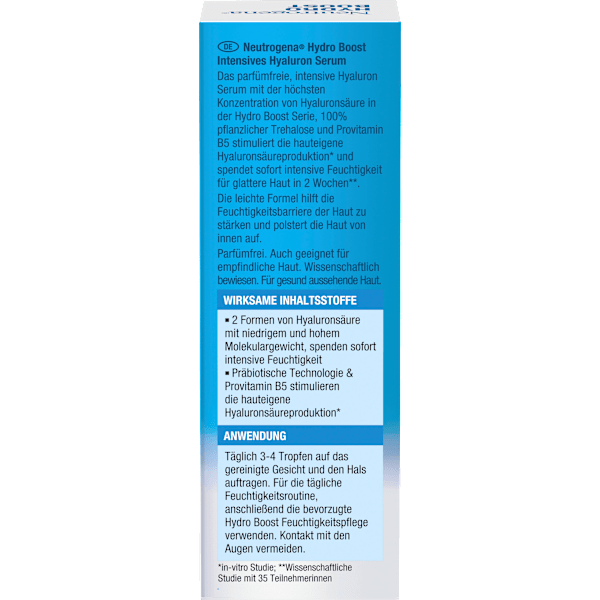 Serum Konzentrat Hydro Boost Hyaluron parfumfrei Neutrogena