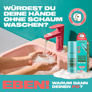Feuchtschaum für Toilettenpapier Sensitive  nevernot