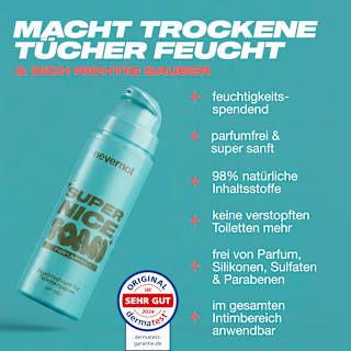 Feuchtschaum für Toilettenpapier Sensitive  nevernot