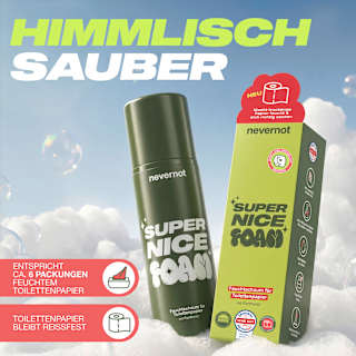 Feuchtschaum für Toilettenpapier  nevernot