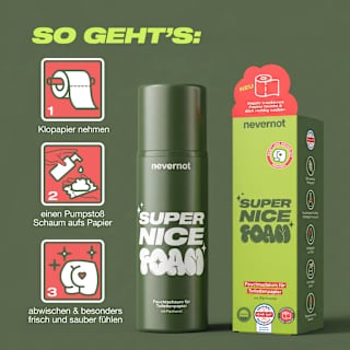 Feuchtschaum für Toilettenpapier  nevernot