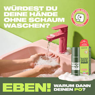Feuchtschaum für Toilettenpapier  nevernot