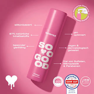 Gleitgel soo good mit Milchsäure, silikonbasiert  nevernot