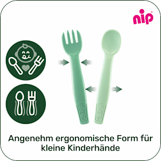 Esslernbesteck eat green grün 2tlg. Nip
