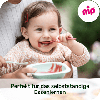 Esslernbesteck rosa/beige 2tlg. Nip