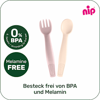 Esslernbesteck rosa/beige 2tlg. Nip