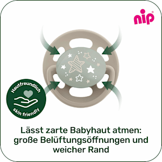 Schnuller Cherry night mint/braun Gr.2, ab 6 Monaten Nip