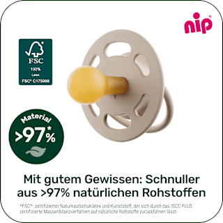 Schnuller Cherry night rot/braun, Gr.2, ab 6 Monaten Nip
