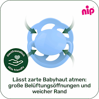 Schnuller Cherry türkis/blau Gr. 1, 0-6 Monate   Nip
