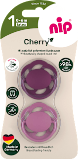 Schnuller Cherry weinrot/beere Gr. 1, 0-6 Monate   Nip