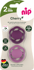 Schnuller Cherry weinrot/beere, Gr. 2, ab 6 Monate Nip