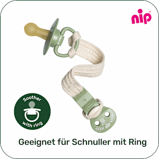 Schnullerband stay green braun Nip