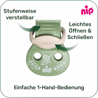 Schnullerband stay green braun Nip