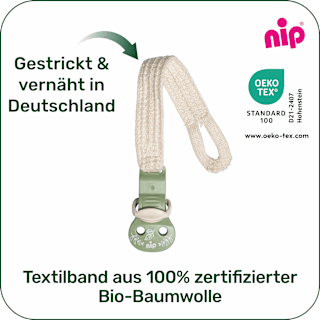 Schnullerband stay green braun Nip