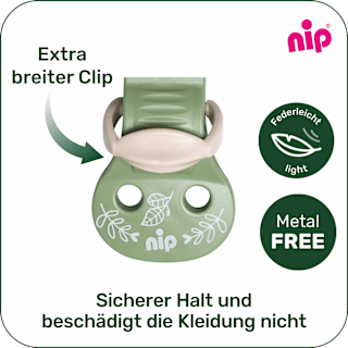 Schnullerband stay green braun Nip