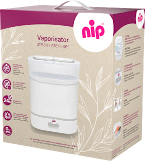 Sterilisator Babyflaschen 3in1 mit Dampfgarfunktion und Flaschenwärmer Nip