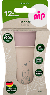 Trinkbecher lila/creme, ab 12. Monat, 250 ml Nip