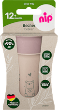 Trinkbecher lila/creme, ab 12. Monat, 250 ml Nip