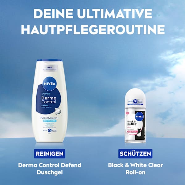 Antitranspirant Deo Roll-on Black & White Invisible Clear NIVEA