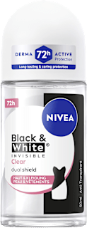 Antitranspirant Deo Roll-on Black & White Invisible Clear NIVEA
