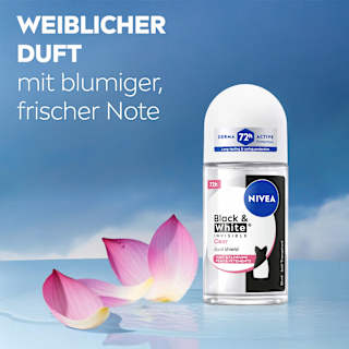 Antitranspirant Deo Roll-on Black & White Invisible Clear NIVEA
