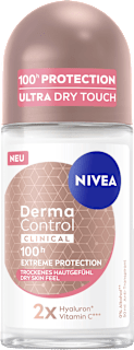 Antitranspirant Deo Roll-on Derma Control Clinical Trockenes Hautgefühl NIVEA