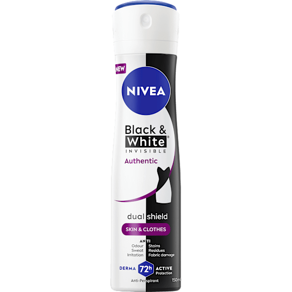 Antitranspirant Deospray Black & White Invisible Authentic NIVEA