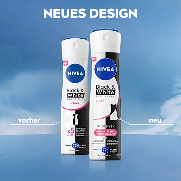 Antitranspirant Deospray Black & White Invisible Clear NIVEA