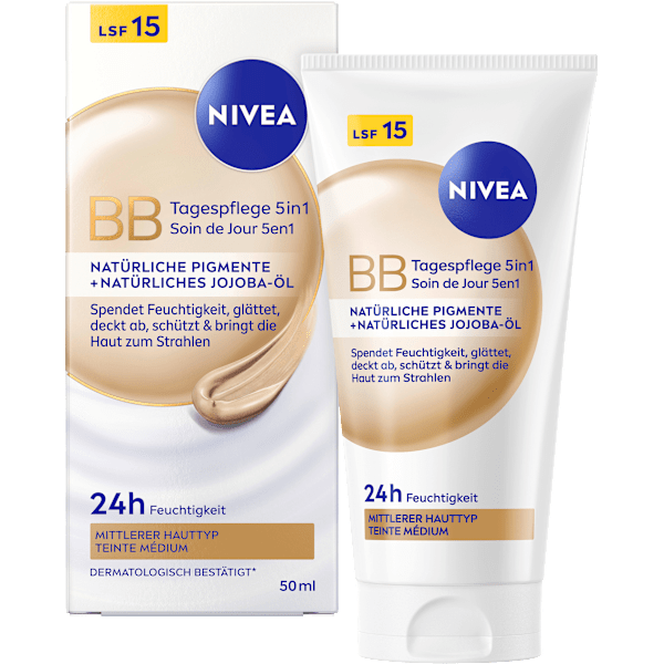 BB Creme Essentials 5in1 mittlerer bis dunkler Hauttyp, LSF 15 NIVEA