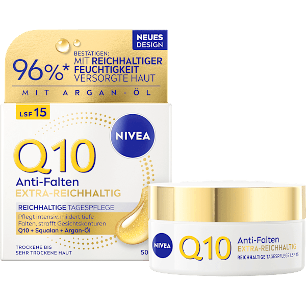 Gesichtscreme Q10 Anti-Falten Reichhaltig LSF15 NIVEA