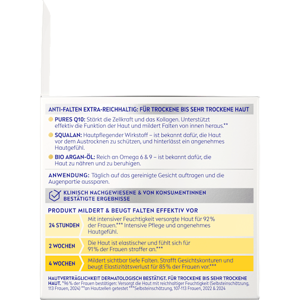 Gesichtscreme Q10 Anti-Falten Reichhaltig LSF15 NIVEA