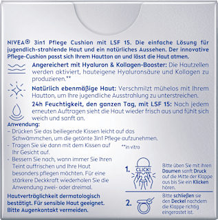Gesichtsfluid getönt 3in1 Hyaluron Cellular Filler (Mittel) LSF 15 NIVEA