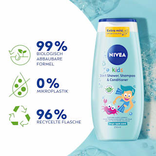Kinder Duschgel, Shampoo & Conditioner 3in1 Apfelduft NIVEA