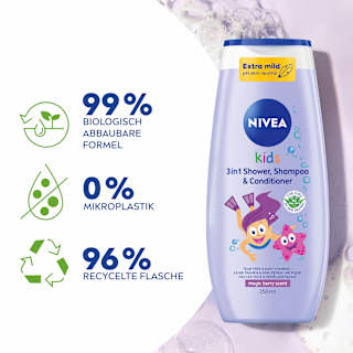 Kinder Duschgel, Shampoo & Conditioner 3in1 Beerenduft NIVEA