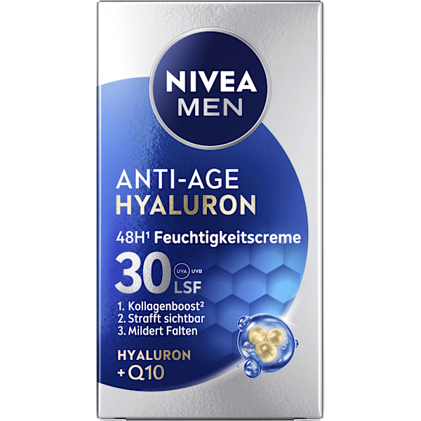 Anti Age Feuchtigkeitscreme Hyaluron LSF 30 NIVEA MEN